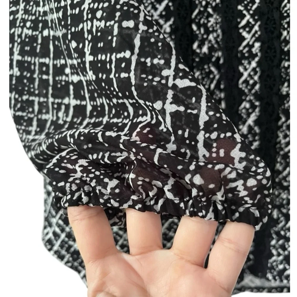 NWT White House Black Market lace inset tunic